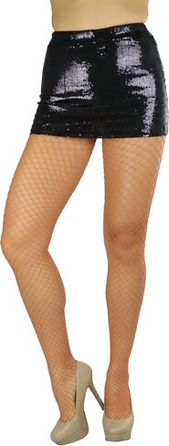 ToBeInStyle Women's Diamond Net Spandex Nylon Blend Pantyhose - Queen Size - Purple - One Size Plus in Saudi Arabia