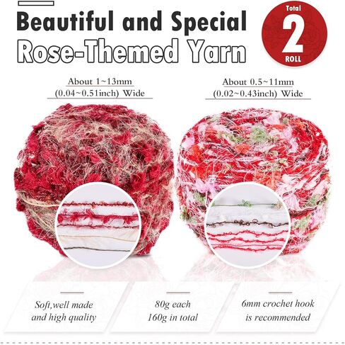 6 Rolls Art Yarn Handmade Decorative Vintage Crochet Yarn for DIY Jewelry Making Coaster Knitting Crafts in Kuwait