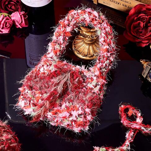 6 Rolls Art Yarn Handmade Decorative Vintage Crochet Yarn for DIY Jewelry Making Coaster Knitting Crafts in Kuwait