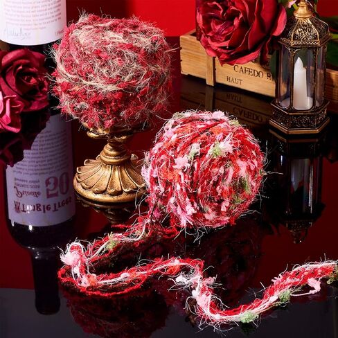 6 Rolls Art Yarn Handmade Decorative Vintage Crochet Yarn for DIY Jewelry Making Coaster Knitting Crafts in Kuwait