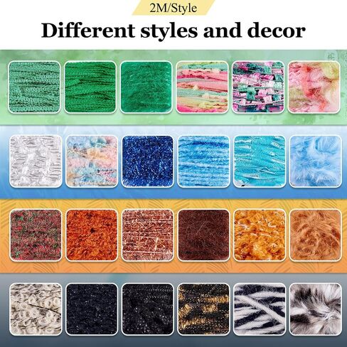 6 Rolls Art Yarn Handmade Decorative Vintage Crochet Yarn for DIY Jewelry Making Coaster Knitting Crafts in Saudi Arabia