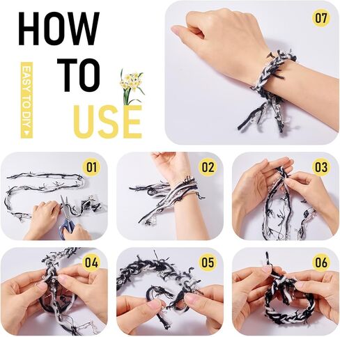 6 Rolls Art Yarn Handmade Decorative Vintage Crochet Yarn for DIY Jewelry Making Coaster Knitting Crafts in Saudi Arabia
