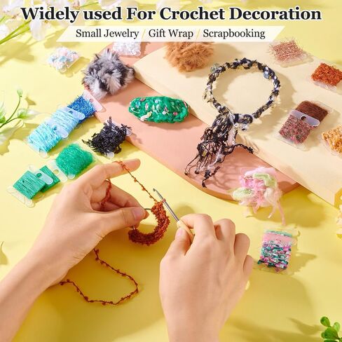 6 Rolls Art Yarn Handmade Decorative Vintage Crochet Yarn for DIY Jewelry Making Coaster Knitting Crafts in Saudi Arabia