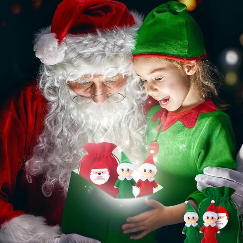 6 Pieces Little Christmas Doll Twins Baby with Velvet Bags Doll Accessories for Xmas New Year Calendars and Christmas Stocking Stuffers(Red, Green) in Saudi Arabia