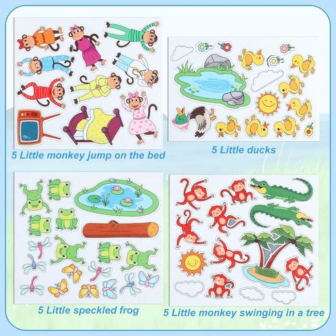 6 Pack Felt Board Bible Stories Set for Toddlers Flannel Board Stories Include The Nativity of Jesus, Noah's Ark, Jonah and The Whale, David and Goliath and Felt Gloves Bible Toys for Preschool Kids in Saudi Arabia