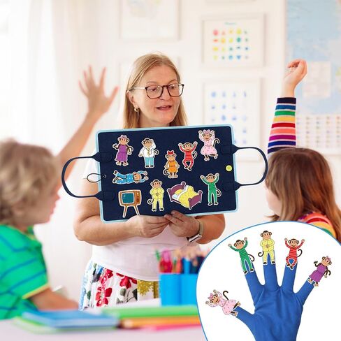 6 Pack Felt Board Bible Stories Set for Toddlers Flannel Board Stories Include The Nativity of Jesus, Noah's Ark, Jonah and The Whale, David and Goliath and Felt Gloves Bible Toys for Preschool Kids in Saudi Arabia