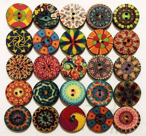 Wooden Buttons for Crafts Bulk Wooden Craft Buttons Assorted Sizes Wood Buttons for Sewing DIY Crafts Decoration in Saudi Arabia