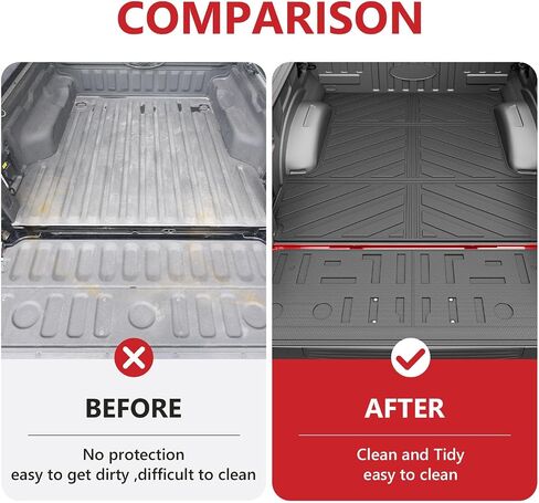 حصيرة سرير Xipoo متوافقة مع 2015-2024 Ford F-150 شاحنة سرير حصيرة 5.5 قدم بطانة سرير TPE استبدال بطانة البضائع لملحقات 2015-2024 Ford F-150 in Kuwait
