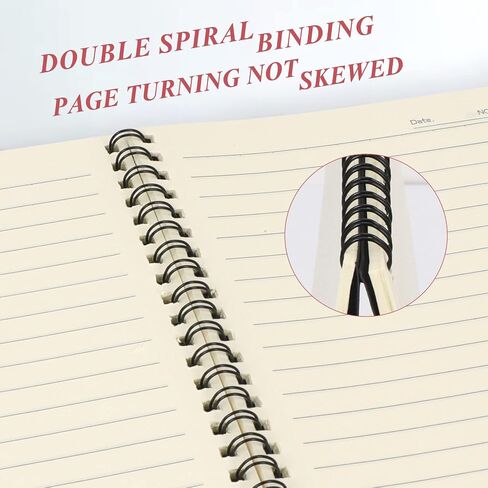 Colorlife A5 Spiral Notebook 4 Pack Kraft Cover Ruled Journals Notebooks 7.9" x 5.5" Lined Journal Notebook 58 Sheets / 116 Pages for Student Office School Supplies Black in Saudi Arabia