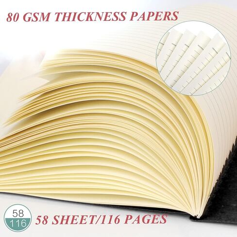 Colorlife A5 Spiral Notebook 4 Pack Kraft Cover Ruled Journals Notebooks 7.9" x 5.5" Lined Journal Notebook 58 Sheets / 116 Pages for Student Office School Supplies Black in Saudi Arabia
