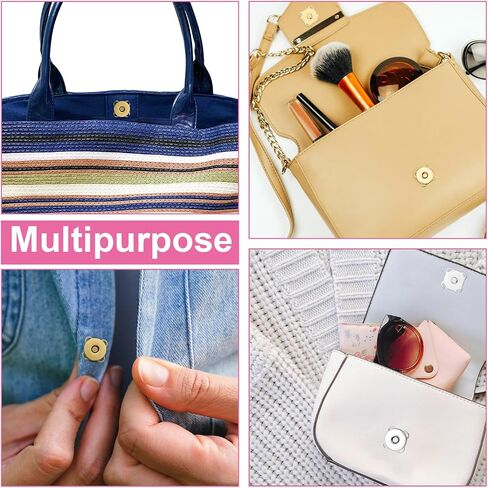 30 Sets Plum Magnetic Snaps, 14mm & 18mm Magnetic Buttons Metal Magnetic Snap Closure Multipurpose Snap Fastener for Purses Bags Clothes Leather Sewing Craft (Dark Gray) in Saudi Arabia