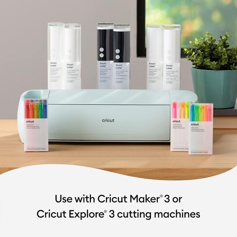Cricut® Smart Label ™ Vinyl القابل للكتابة-دائم ، 3 حزمة من قوائم 3 أقدام (13 "x36") ، أبيض in Saudi Arabia