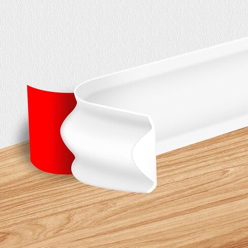 Flexible Molding Trim,White Self Adhesive Wall Trim Mini Peel and Stick Rubber Trim Molding for Floor, Bathroom,Walls,Kitchen,Countertop Home Decoration (Black(118inch)) in Kuwait