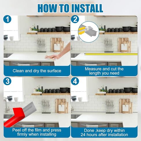 Flexible Molding Trim,White Self Adhesive Wall Trim Mini Peel and Stick Rubber Trim Molding for Floor, Bathroom,Walls,Kitchen,Countertop Home Decoration (Black(118inch)) in Kuwait