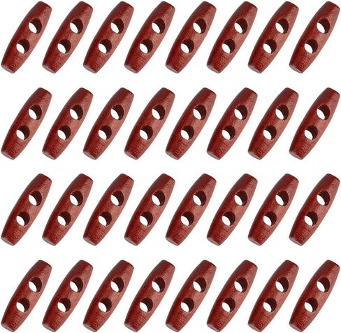 UniCraftale حوالي 50pcs 30 مم 2 حفرة الأزرار الخشبية الجمل معطف خشبي معطف الأزرار تبديل الأزرار خمر معطف زر لخياطة ملحقات الملابس الحرف اليدوية الزخرفة DIY المشاريع in Saudi Arabia