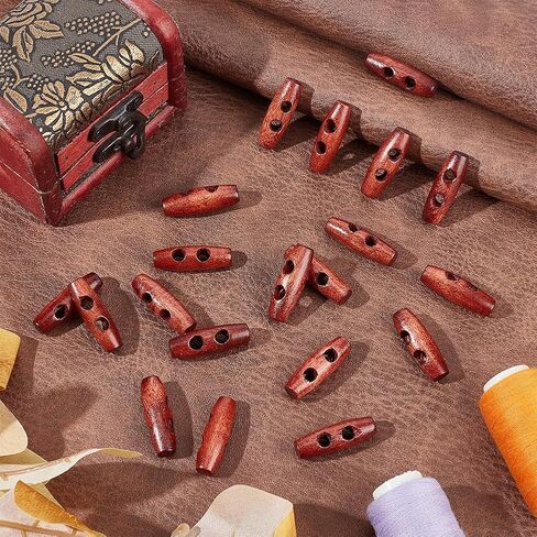 UniCraftale حوالي 50pcs 30 مم 2 حفرة الأزرار الخشبية الجمل معطف خشبي معطف الأزرار تبديل الأزرار خمر معطف زر لخياطة ملحقات الملابس الحرف اليدوية الزخرفة DIY المشاريع in Saudi Arabia