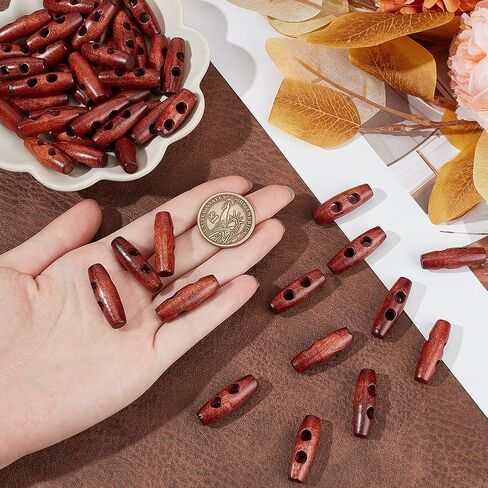 UniCraftale حوالي 50pcs 30 مم 2 حفرة الأزرار الخشبية الجمل معطف خشبي معطف الأزرار تبديل الأزرار خمر معطف زر لخياطة ملحقات الملابس الحرف اليدوية الزخرفة DIY المشاريع in Saudi Arabia