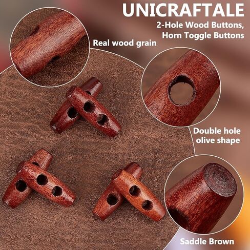 UniCraftale حوالي 50pcs 30 مم 2 حفرة الأزرار الخشبية الجمل معطف خشبي معطف الأزرار تبديل الأزرار خمر معطف زر لخياطة ملحقات الملابس الحرف اليدوية الزخرفة DIY المشاريع in Saudi Arabia