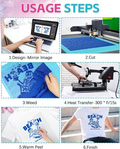 Lzerking Heat Transfer Vinyl 33 Sheets 30 Colors Glitter Htv Vinyl with 2 Weeding Tools, 1 Teflon Sheet for T-Shirt, Halloween, 12" x 12" Iron on Vinyl for Cricut, xTool M1 Cutting Machines in Saudi Arabia