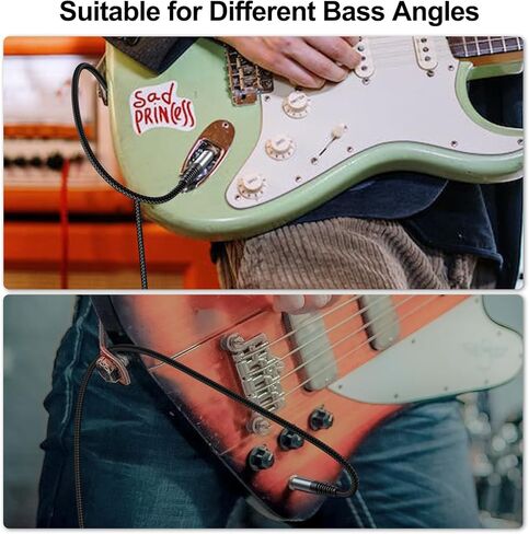 كابل جيتار CLAVOOP بطول 15 قدم، كابلات أدوات الجيتار الكهربائي سلك أمبير 1/4 بوصة TS 6.35 مم سلك صوت مستقيم ذكر للجيتار الكهربائي، لوحة المفاتيح، الجهير، الخلاط، مكبر الصوت، مكبر الصوت والمزيد in Kuwait