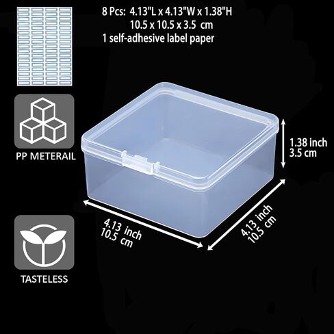Small Bead Organizers-24 Pieces Jewelry Organizers and Storage Plastic Storage Cases Mini Clear Bead Storage Containers Transparent Boxes with Hinged Lid and Rectangle Clear Craft Supply Case in Saudi Arabia