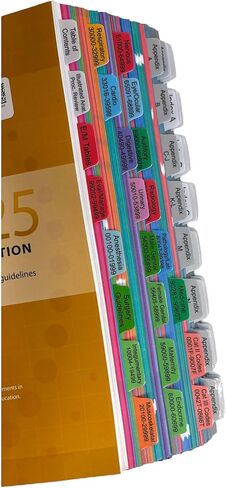 Book Tabs for ICD-10-CM 2025 The Complete Official Codebook with Guidelines (AMA/Optum Physicians Version). Laminated, Color-Coded, and Repositionable with Alignment Card. (Book not Included) in Kuwait