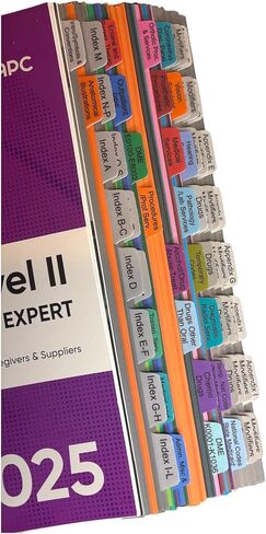 Book Tabs for ICD-10-CM 2025 The Complete Official Codebook with Guidelines (AMA/Optum Physicians Version). Laminated, Color-Coded, and Repositionable with Alignment Card. (Book not Included) in Kuwait