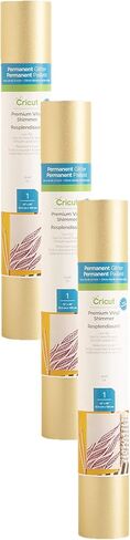 Cricut Shimmer Permanent Vinyl - Gold, 3-Pack of 4ft Rolls (12"x48") - Compatible with Cricut Maker & Explore Machines in Kuwait