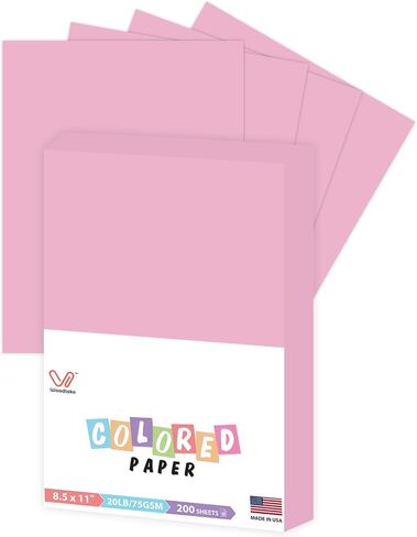 Blue Copy Paper, Colored Printer Paper, 8.5 x 11", 20 LB / 75 GSM Computer Paper, 200 Sheets, Multi-Purpose Pastel Paper, Made in USA in Saudi Arabia