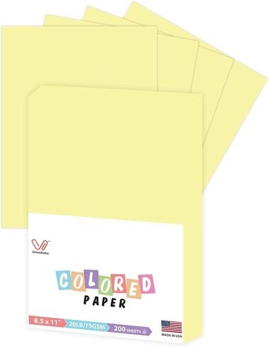 Blue Copy Paper, Colored Printer Paper, 8.5 x 11", 20 LB / 75 GSM Computer Paper, 200 Sheets, Multi-Purpose Pastel Paper, Made in USA in Saudi Arabia