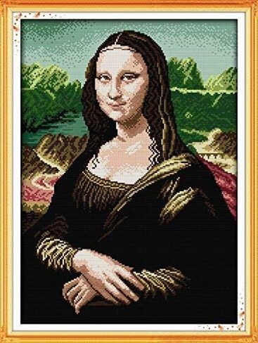 Happy Forever Cross Stitch Kits 11CT Stamped Patterns for Kids and Adults, DIY Preprinted Embroidery kit for Beginner, Works of Picasso and Van Gogh (R848 Picasso's Woman in hat, Size 17''x20'') in Kuwait