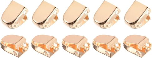 DTGN 10mmx9mm(LxW) Shoelace End Clips - 30Pack - Good for Different Shoes - Stainless Steel Elastic Shoe Laces Clip - Glossy Silver in Saudi Arabia