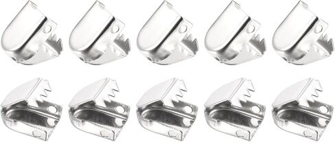 DTGN 10mmx9mm(LxW) Shoelace End Clips - 30Pack - Good for Different Shoes - Stainless Steel Elastic Shoe Laces Clip - Glossy Silver in Saudi Arabia