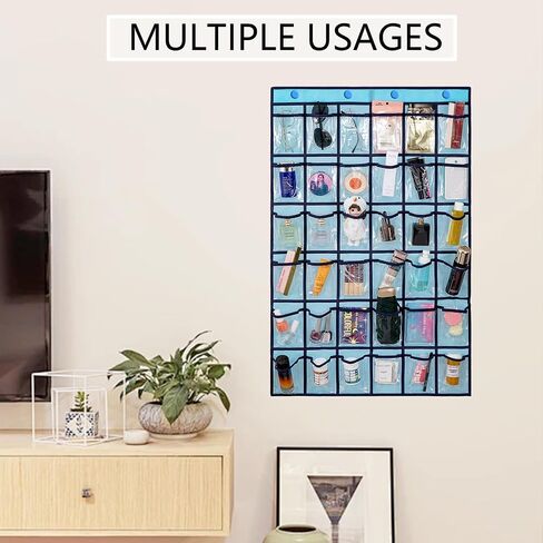 TEMUORG Hanging Acrylic Paint Tubes Organizer Over The Door Art Supplies Storage Markers 36 Pocket Holder for Pastels Crayons Brushes Tools (Grey) in Kuwait