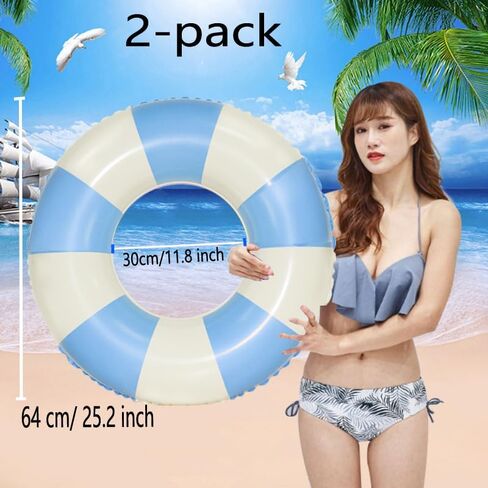 2 PCS Inflatable Pool Floats for Swimming Pool Party Lake Beach Adults - Floaties Pool Tubes Swim Rings Tubes Floaties for Beach Pool Party Decorations in Saudi Arabia