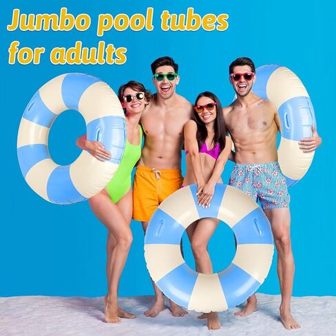 2 PCS Inflatable Pool Floats for Swimming Pool Party Lake Beach Adults - Floaties Pool Tubes Swim Rings Tubes Floaties for Beach Pool Party Decorations in Saudi Arabia