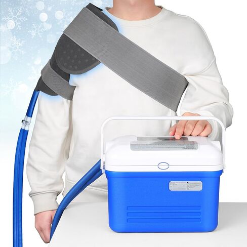 Cold Therapy Machine, Ice Machine for Knee and Shoulder After Surgery, Digital Timer & Quiet Pump, Cryotherapy Machine with Universal Ice Pad for Knee, Shoulder, Hip, Leg and Hip in Kuwait