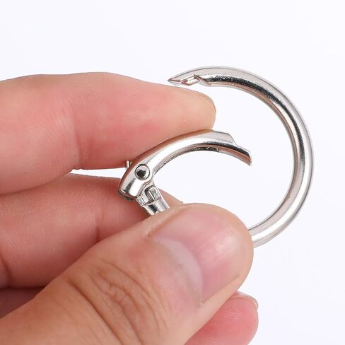 cobee 4Pcs Round Carabiner Ring, Spring O Rings for Purse Strap Zinc Alloy Round Carabiner Snap Key Rings for Keychain Backpack, Handbag, Jewelry Making, Dog Tag Ring, DIY Craft Accessories(Gold) in Saudi Arabia