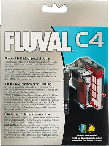 Fluval C4 Power Filter Media Replacement Bundle, 3-Pack Bio-Screen and 3-Pack Poly/Foam Pad, Filter Media for Aquariums up to 70 Gallons in Kuwait