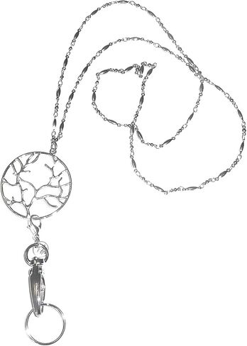 Women's Lanyard Strong Stainless Steel Chain, Trendy ID Badge Card Holder Teacher Cruise Keys Keychain Phone in Saudi Arabia