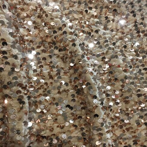 YYCRAFT Velvet Sequins Stretch Fabric by The Yard Velvet Sequins 2 Way Stretch Fabric for Fashion, Crafts, Backdrops,5 Yard Silver in Saudi Arabia