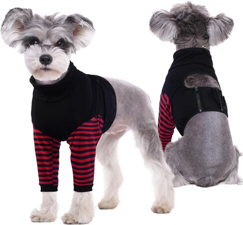 Kuoser Dog Recovery Suit for Front Legs, Dog Recovery Sleeve After Surgery, Dog Elbow Protector for Small Medium Large Dogs, Dog Joint Leg Sleeve Prevent Licking Wound Dog Cone Alternative, Black L in Saudi Arabia