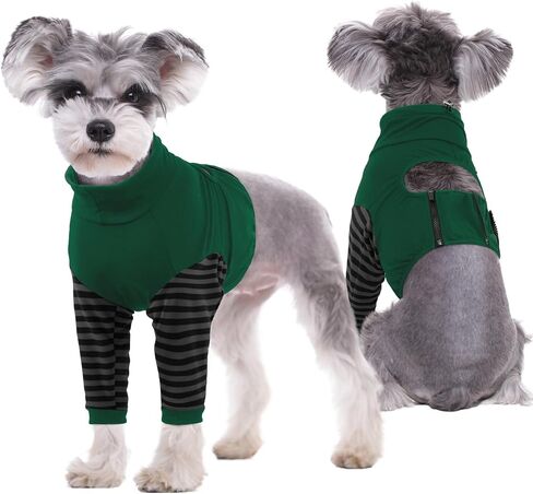 Kuoser Dog Recovery Suit for Front Legs, Dog Recovery Sleeve After Surgery, Dog Elbow Protector for Small Medium Large Dogs, Dog Joint Leg Sleeve Prevent Licking Wound Dog Cone Alternative, Black L in Saudi Arabia