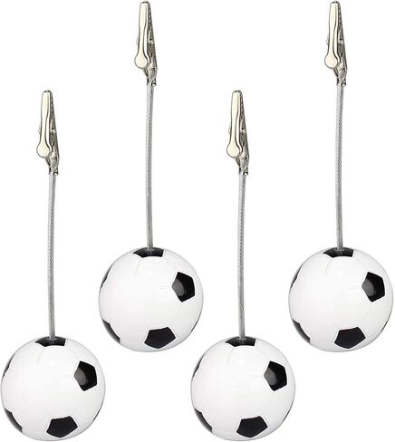 H&W 4PCS Football Base Alligator Clip Place, Card Holder for Football Fans, Table Memo Number Name Card Holder for Office Menu Wedding Party Events Decoration in Kuwait