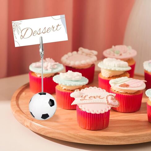 H&W 4PCS Football Base Alligator Clip Place, Card Holder for Football Fans, Table Memo Number Name Card Holder for Office Menu Wedding Party Events Decoration in Kuwait