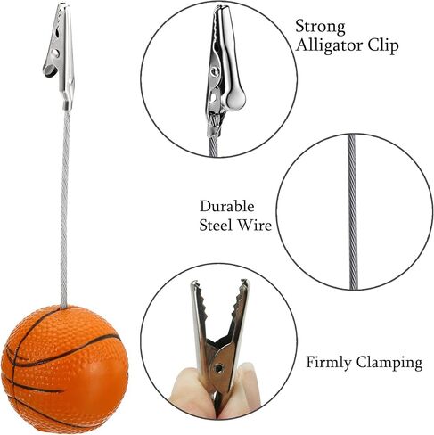 H&W 4PCS Football Base Alligator Clip Place, Card Holder for Football Fans, Table Memo Number Name Card Holder for Office Menu Wedding Party Events Decoration in Kuwait