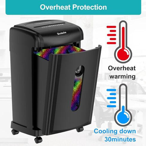 Paper Shredder, P-5 Security Level, 5-Sheet Micro Cut with 3.43-Gallon Basket, Durable & Fast with Jam Proof System, Paper Shredder for Home Office (ETL) in Saudi Arabia