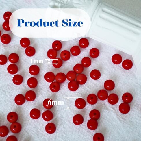 100pcs حبات حمراء ، حبات خزفية 8 ملم لتصنيع مجوهرات الخرز السيراميك حبات خمر فريدة من نوع in Kuwait
