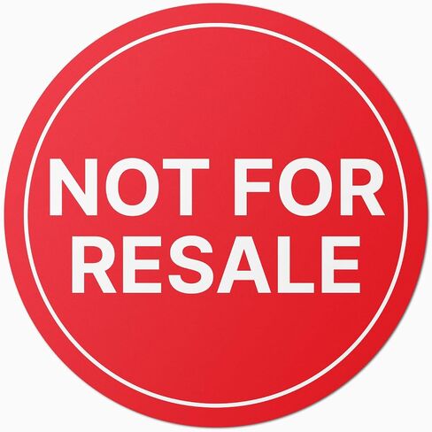 Not for Resale Labels (1.5 inch, Red - 300 Labels) Clear & Bold Not for Resale Signage Stickers for Quality Control, Inventory Control, Shipping & Handling - Highly Visible in Saudi Arabia