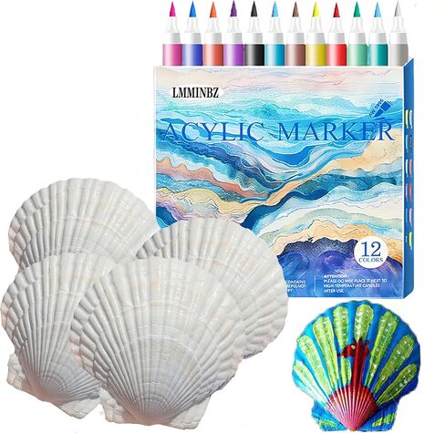 4-5inch Large Scallop Shells 10 PCS White Sea Shells Crafts for Baking DIY Painting Beaching Wedding Decoration Natural Scallop Shells Home Fish Tank Decor in Kuwait